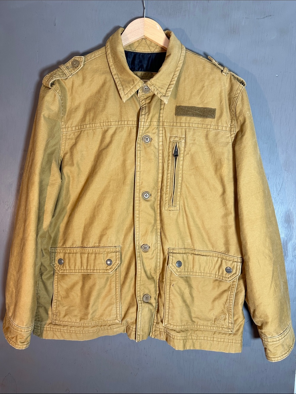 American Eagle Outfitters Mustard Military Field Jacket